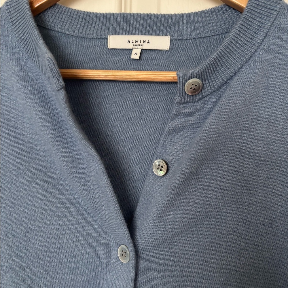 Almina Concept Classic Crew Wool Cardigan - Picture 7 of 10